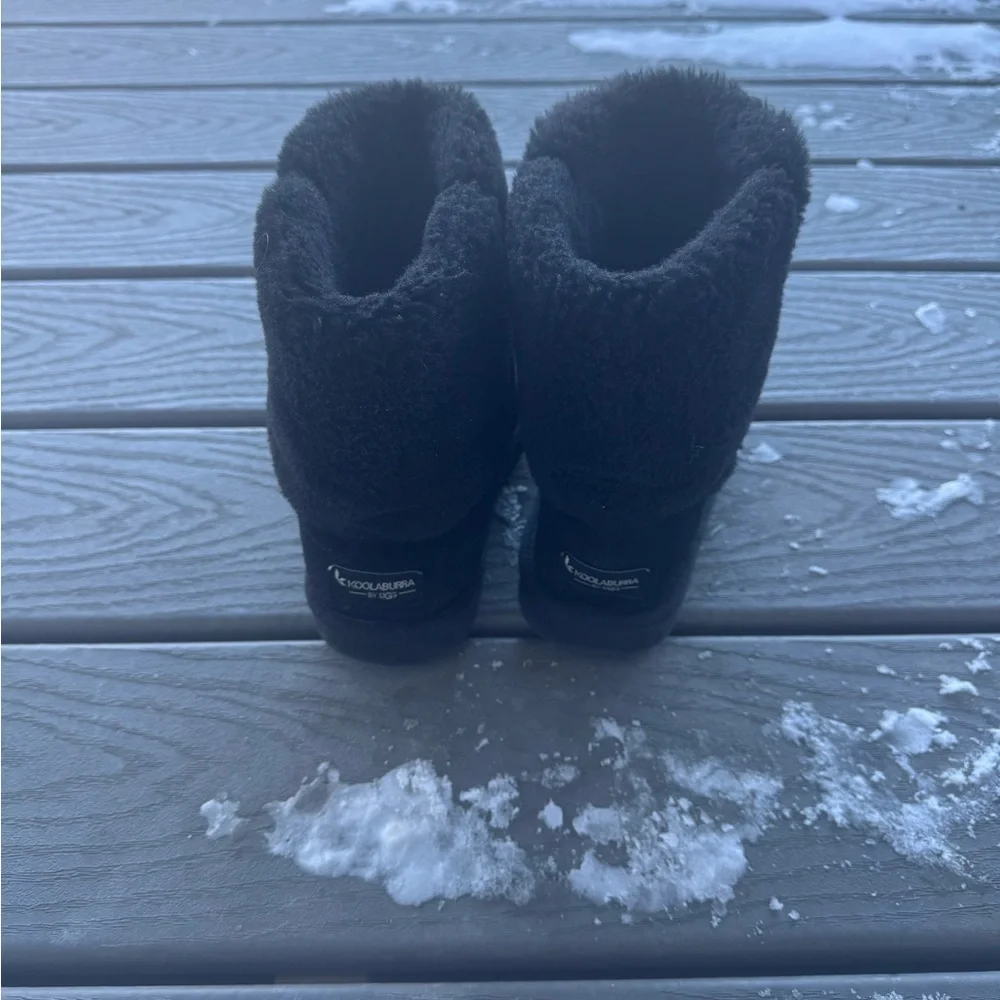 Koolaburra by UGG Girls Faux Fur Winter Boots Black – Size 3